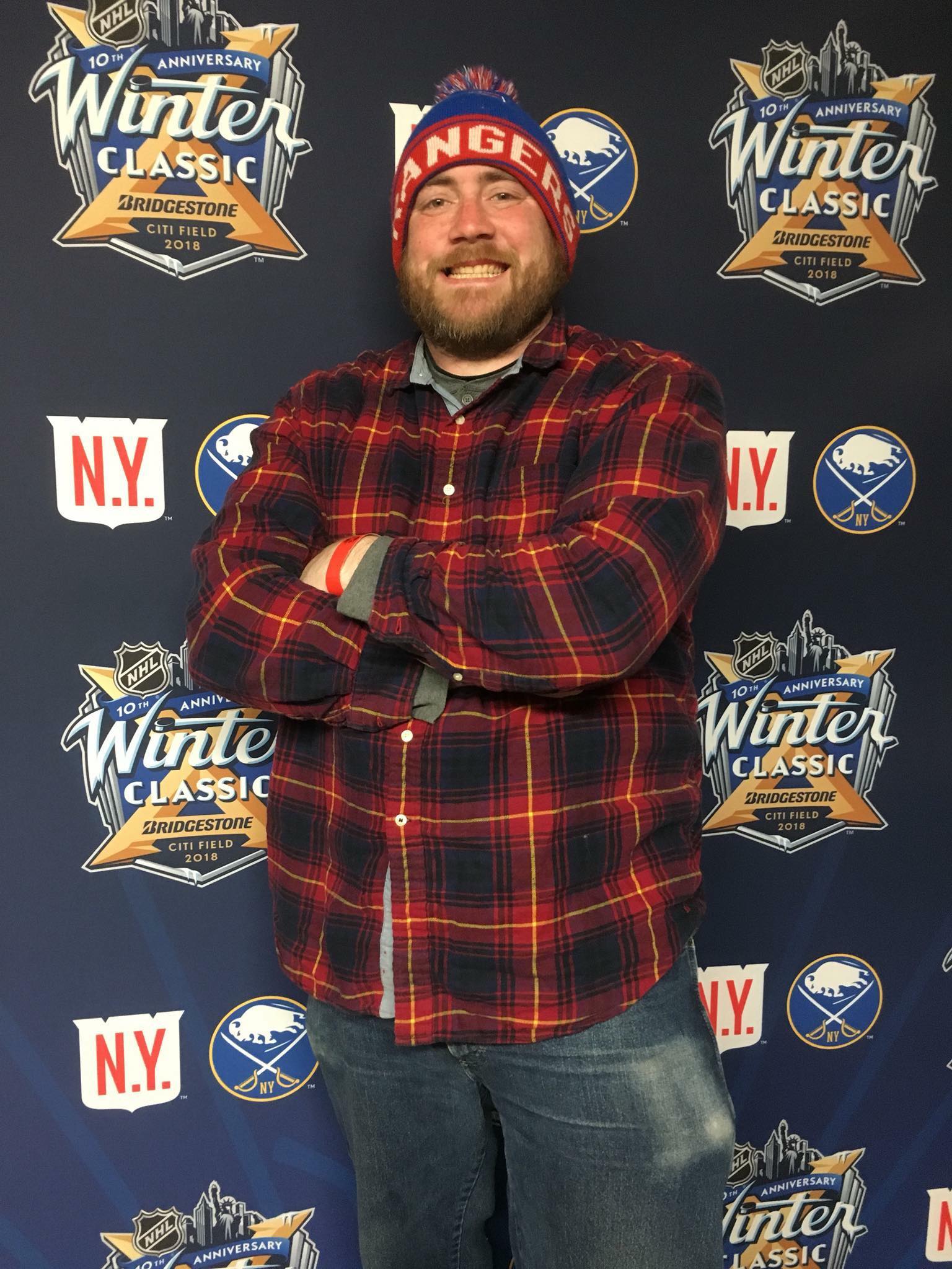 Sean Saphire at the NHL Winter Classic at Citi Field