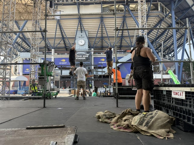 US Open load-in at Arthur Ashe Stadium